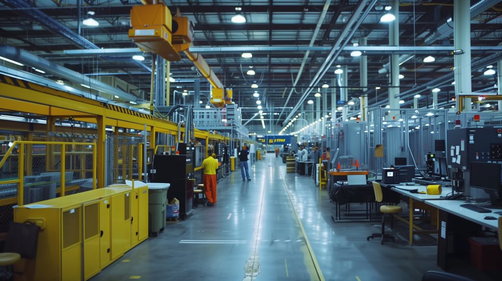 Manufacturing production floor supported by QuickBooks integration for manufacturers